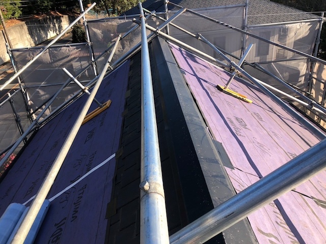 防水シート施工後